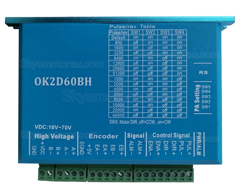 OUKEDA Nema 23 Closed Loop Stepper Motor Kit OK57DL76EC1-2C1+OK2D60BH 2.0 Nm With OK2D60BH Stepper Driver